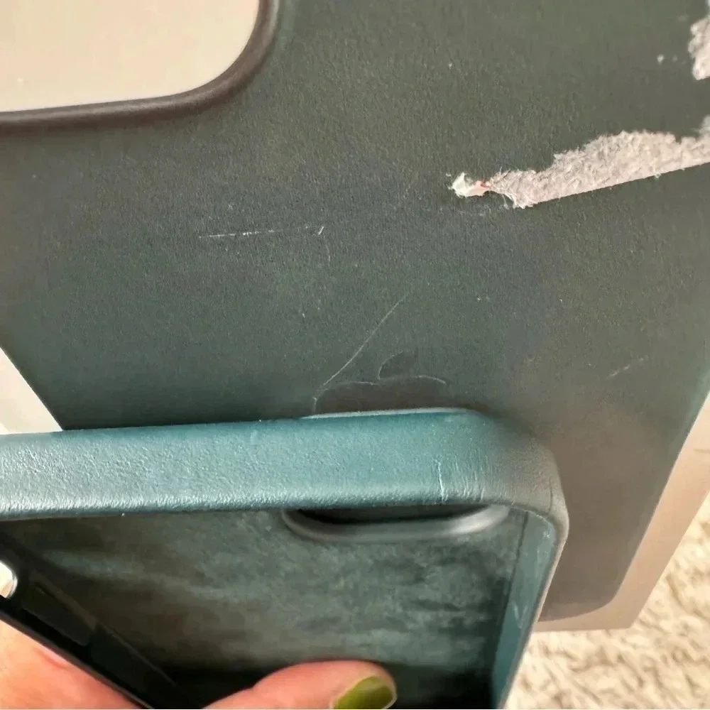 iPhone 14 Plus leather case Forest Green